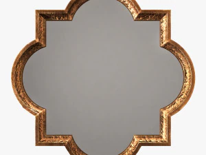 究極のロウローサ アンティークゴールドミラー 3Dモデル