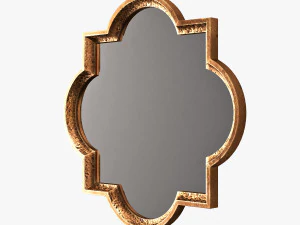 uttermost lourosa antique gold mirror 3D Model