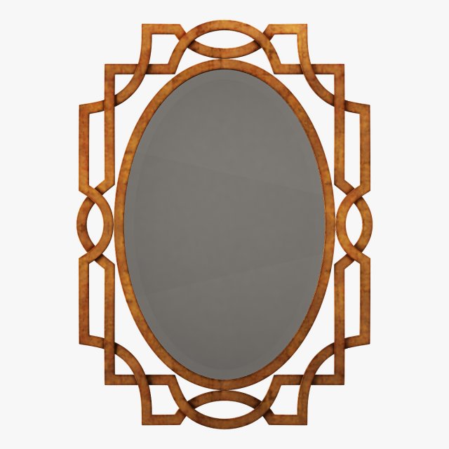 uttermost margutta forged metal with antiqued gold leaf oval mirror Modelo 3D .c4d .max .obj .3ds .fbx .stl .blend 