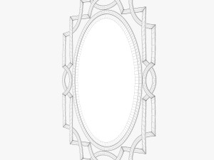 uttermost margutta forged metal with antiqued gold leaf oval mirror Modelo 3D
