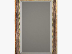 uttermost quintina burnished pine frame and antiqued gold leaf mirror Modelo 3D