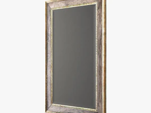 uttermost quintina burnished pine frame and antiqued gold leaf mirror 3D Model