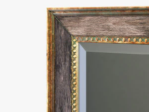 uttermost quintina burnished pine frame and antiqued gold leaf mirror 3D Model