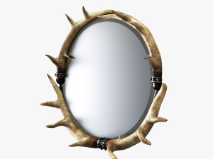 uttermost stag horn mirror 3D Model