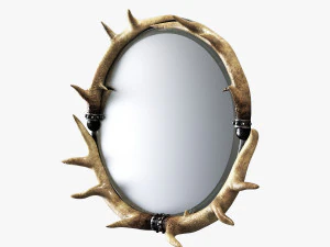 uttermost stag horn mirror 3D Model