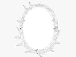 uttermost stag horn mirror 3D Model