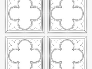 uttermost vellauni aged white and weathered wood quatrefoil mirrors Modello 3D