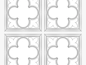 uttermost vellauni aged white and weathered wood quatrefoil mirrors 3D Model