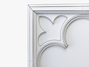 uttermost vellauni aged white and weathered wood quatrefoil mirrors Modello 3D