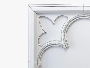 uttermost vellauni aged white and weathered wood quatrefoil mirrors 3D Model