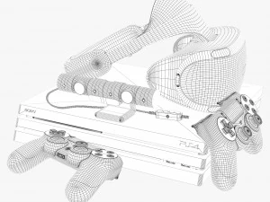 ソニープレイステーション4プロセット 3Dモデル