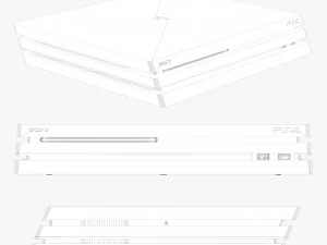 ソニープレイステーション4プロセット 3Dモデル