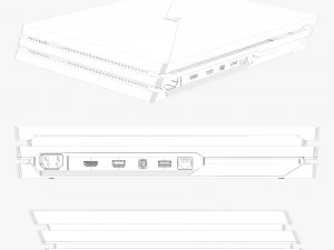 ソニープレイステーション4プロセット 3Dモデル