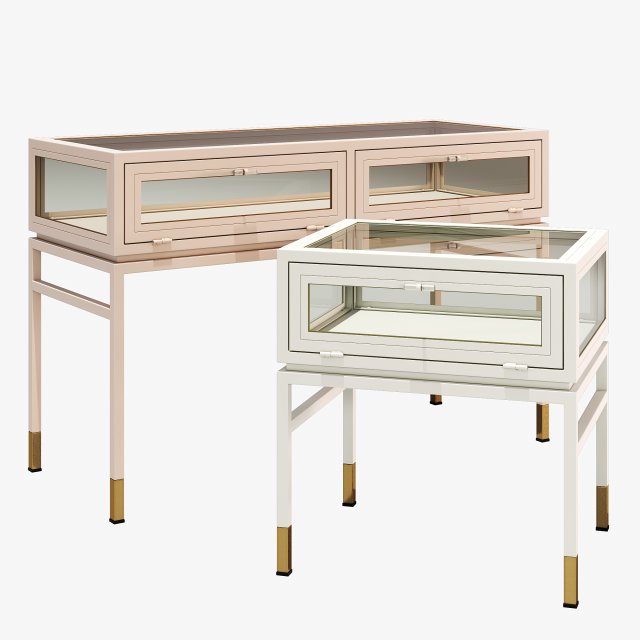 anthropologie tannehill display side table and console table 3D 模型 .c4d .max .obj .3ds .fbx .stl .blend 