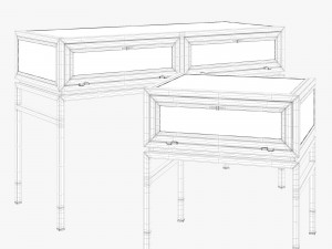 anthropologie tannehill display side table and console table 3D 模型