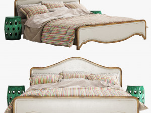 classic bed set 001 3D Model