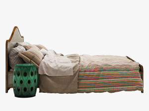 classic bed set 001 3D Модель