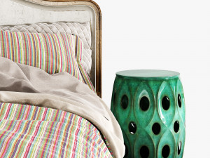 classic bed set 001 3D Модель
