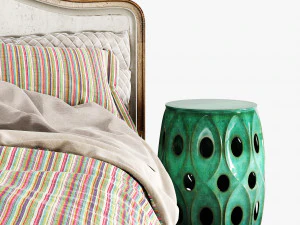 클래식 침대 세트 001 3D 모델