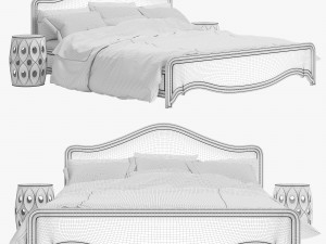 classic bed set 001 3D Модель