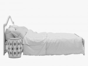 클래식 침대 세트 001 3D 모델