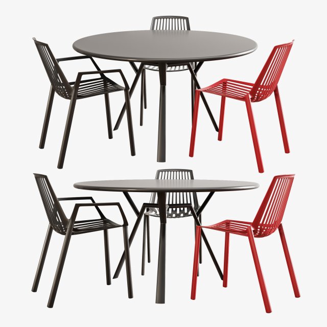 fast dining set 001 Modelo 3D .c4d .max .obj .3ds .fbx .stl .blend 