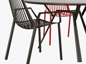 fast dining set 001 3D Model