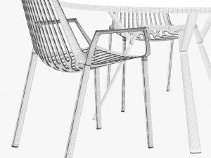 fast dining set 001 3D Model
