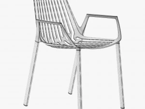 cadeira r&aacute;pida rion com bra&ccedil;os Modelo 3D