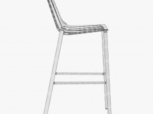 fast rion stool high 3D 모델
