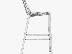 fast rion stool high 3D Model