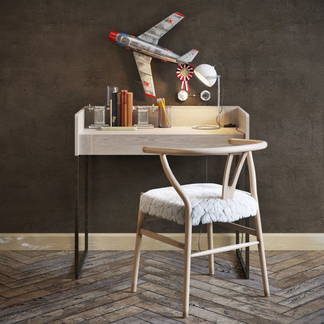 flmant furniture set 001 3D मॉडल .c4d .max .obj .3ds .fbx .stl .blend 