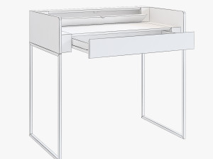 flamant desk nigel natural 3D 模型