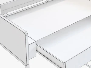 mesa flamant nigel natural Modelo 3D