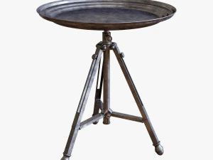 フラマンサイドテーブル アルバート三脚 3Dモデル