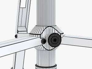 flamant side table albert tripod 3D Model