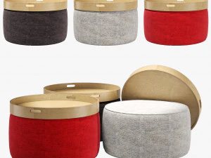 irafox 디자인 오토만 3D 모델