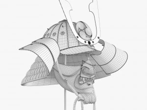 3d kabuto helmet model 3D Model