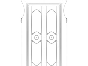 old classic door 001 3D 모델
