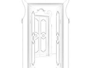 old classic door 001 3D 모델