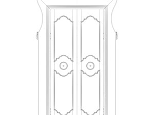 old classic door 001 3D 모델