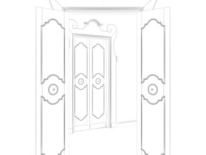 old classic door 001 3D 모델
