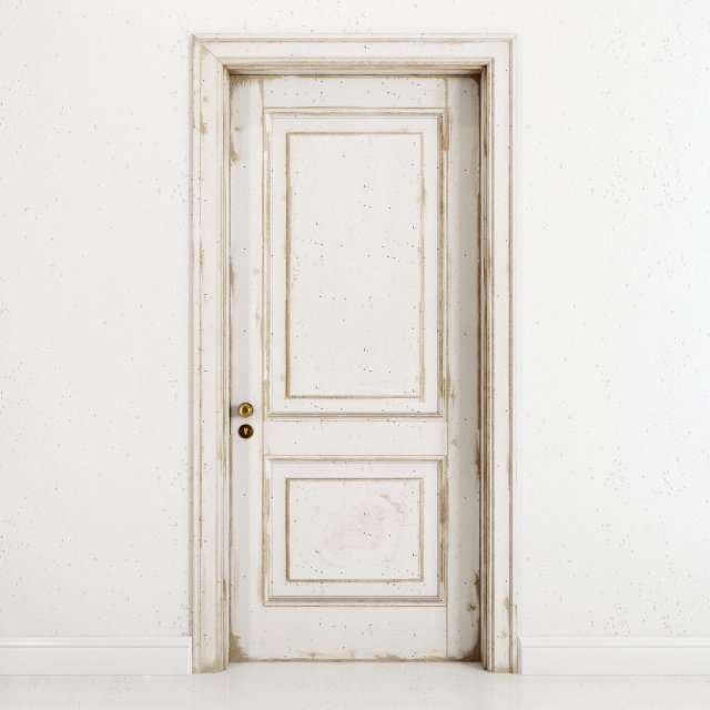 old classic door 003 3D Modell .c4d .max .obj .3ds .fbx .stl .blend
