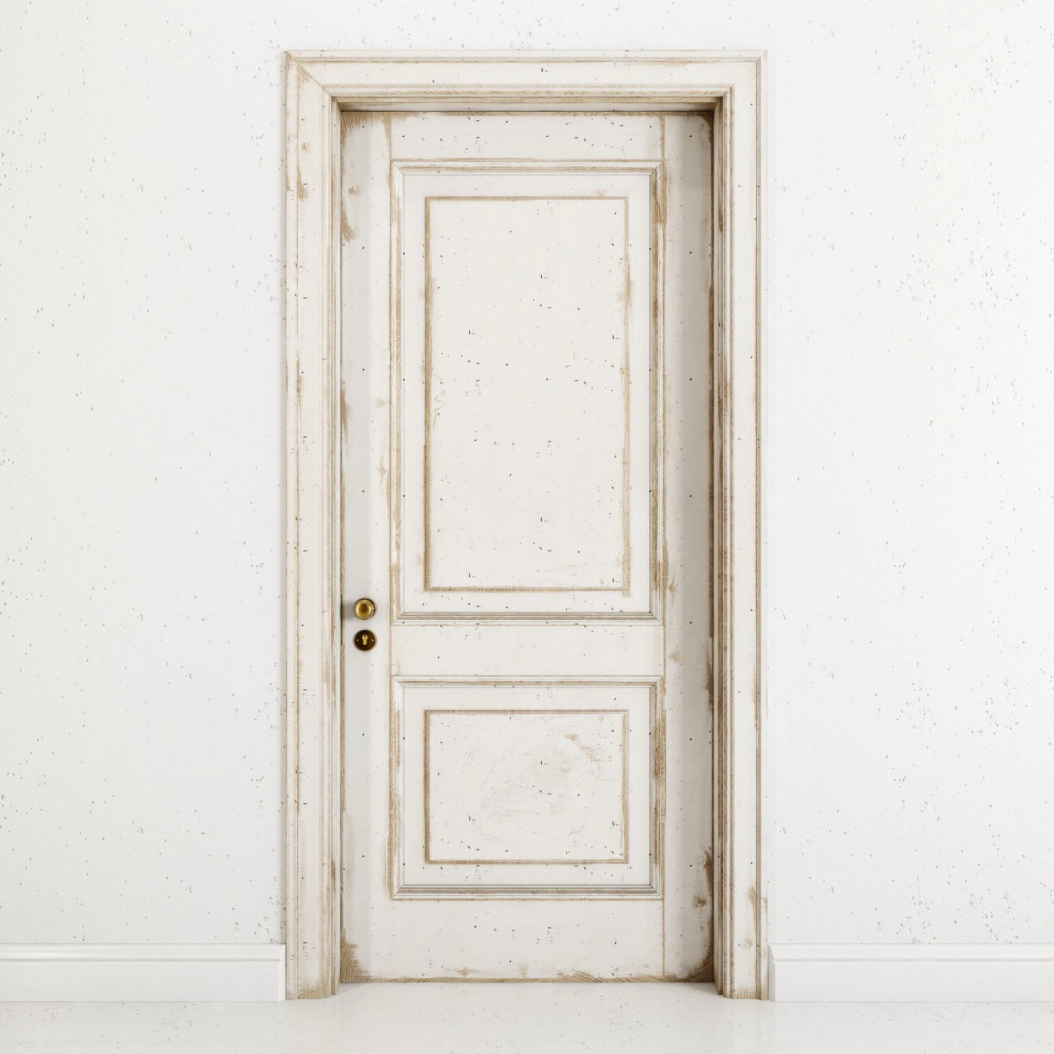 old classic door 003 3D Model .c4d .max .obj .3ds .fbx .stl .blend 