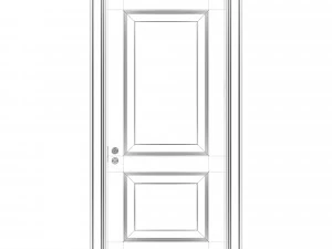 old classic door 003 3D Model