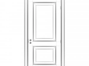 old classic door 003 3D Model