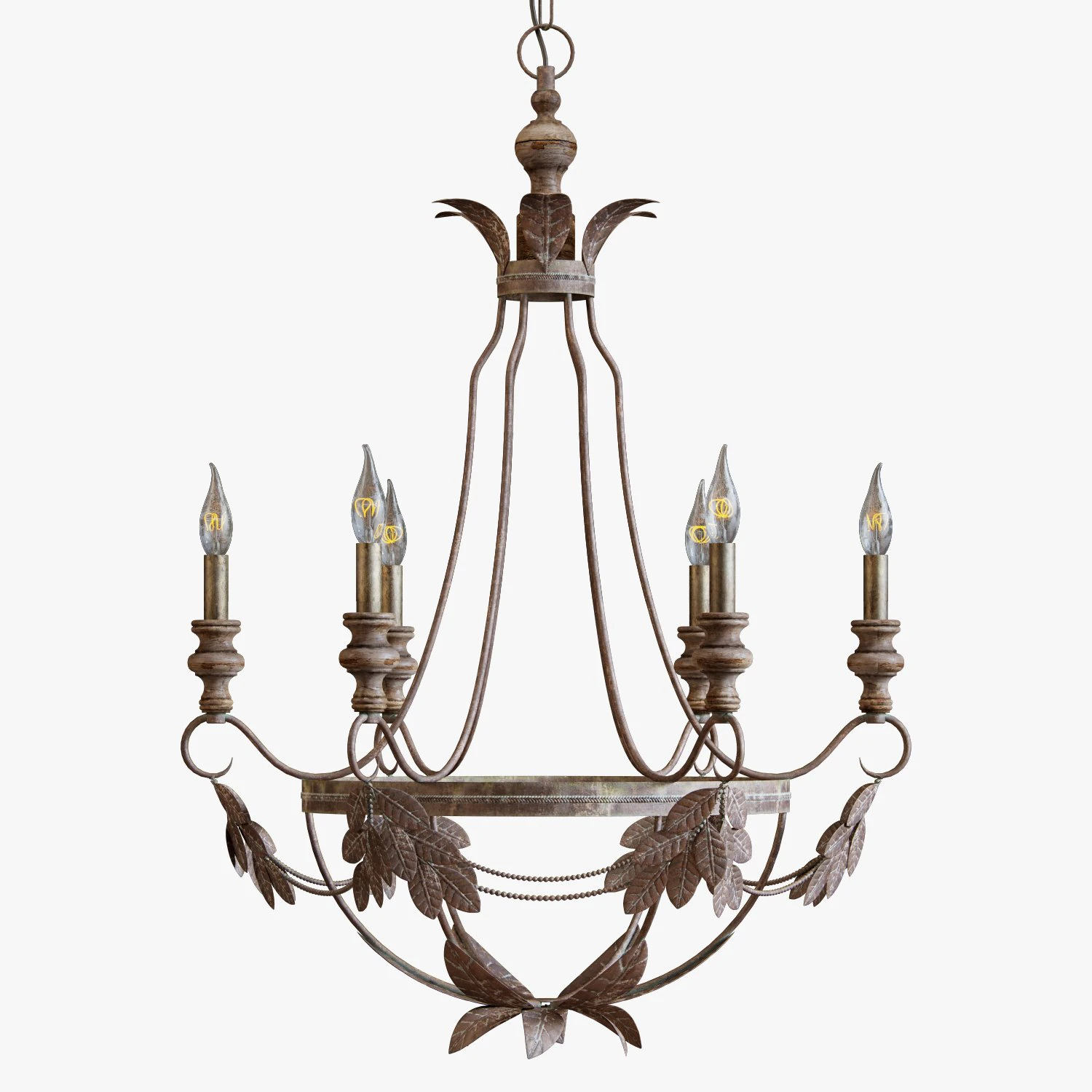 pottery barn madeline chandelier 3D Model .c4d .max .obj .3ds .fbx .stl .blend 