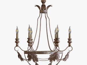 pottery barn madeline chandelier 3D Model