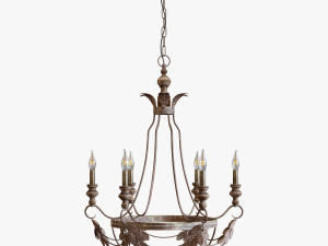 pottery barn madeline chandelier 3D Model