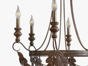 pottery barn madeline chandelier 3D Model